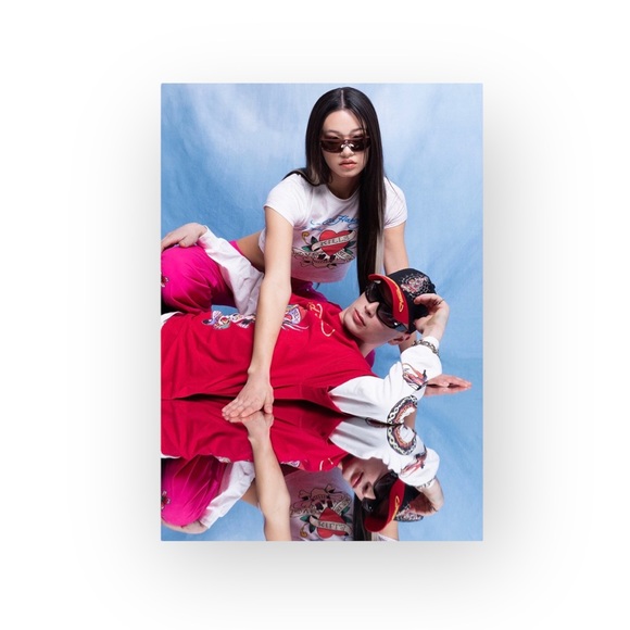 HTF: new Y2K Ed Hardy ❤︎︎ Iconic True Love Tattoo Tee ❤︎︎ Dirty White Grunge T - Picture 12 of 13